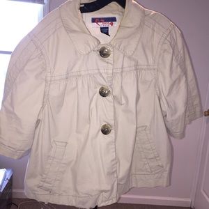 EUC-22/24-Khaki Jacket w/cropped sleeves