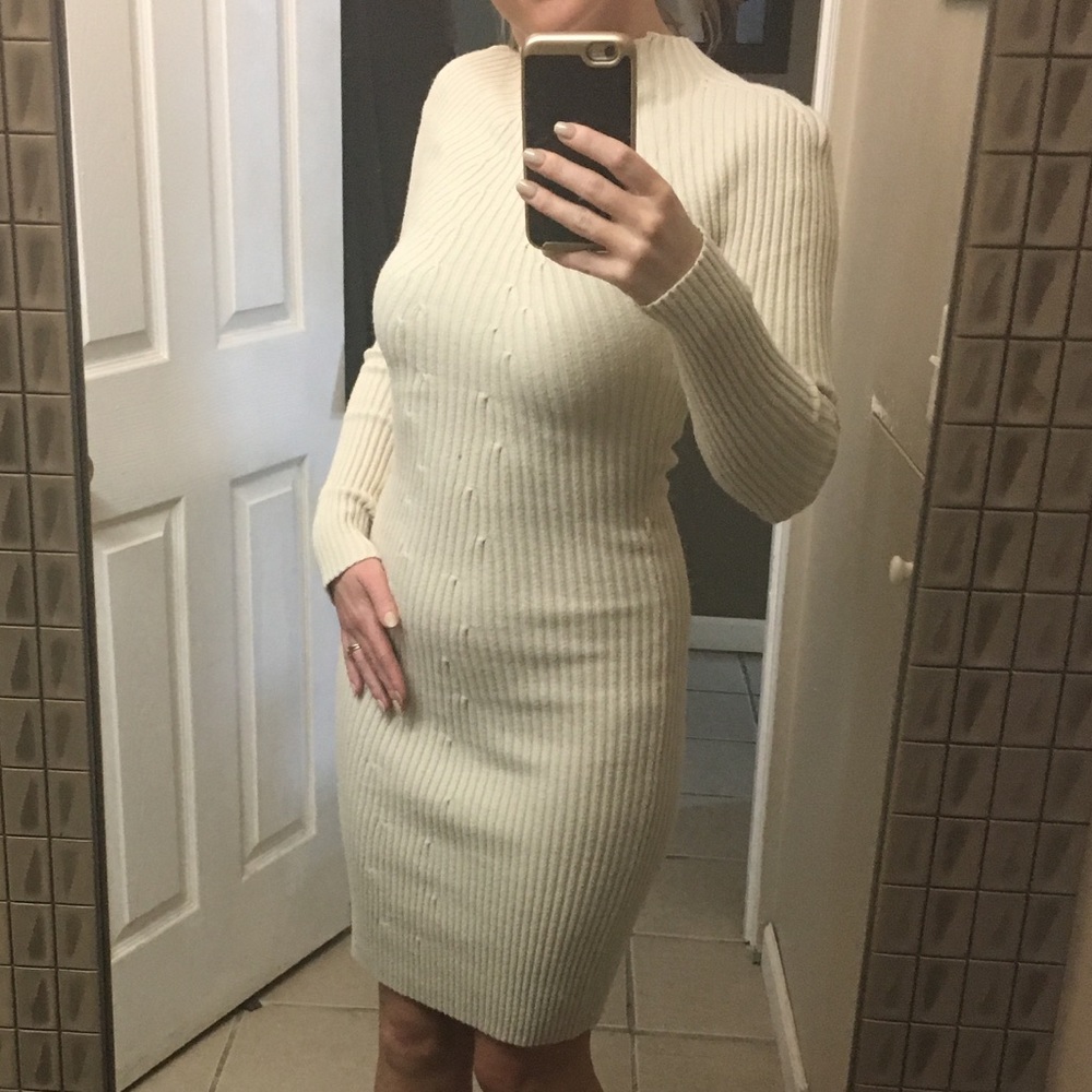 Papaya winter cream sweater dress!