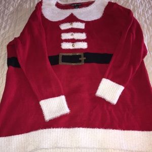 EUC-worn 1x-Mrs Claus Xmas Tunic Sweater Dress
