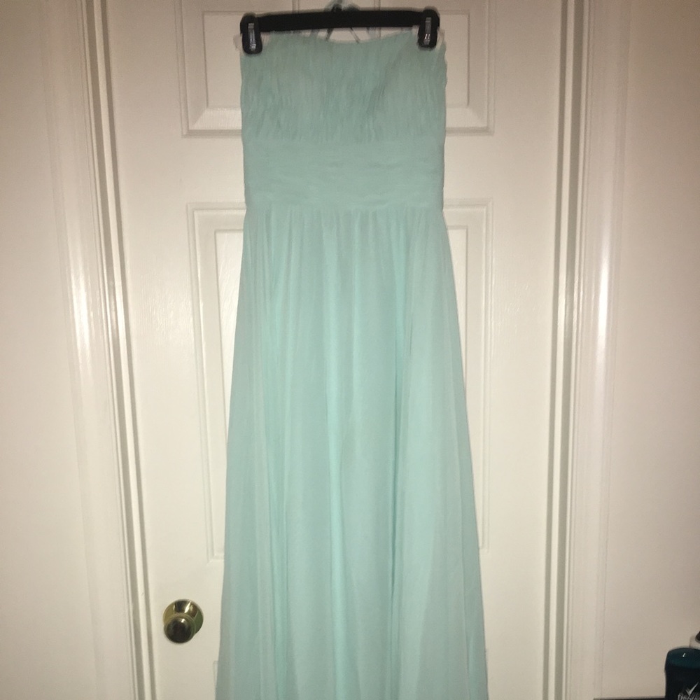 Mori Lee Strapless Mint Floor length gown size 4