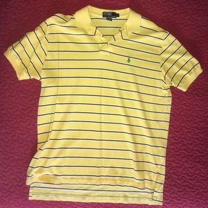 Polo by Ralph Lauren yellow w/ blue&white polo L