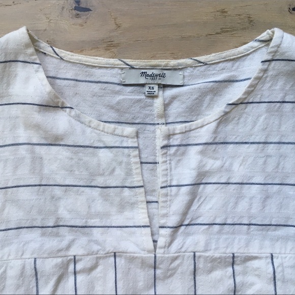 Madewell Tie Sleeve Dress in Stripe - Picture 2 of 3