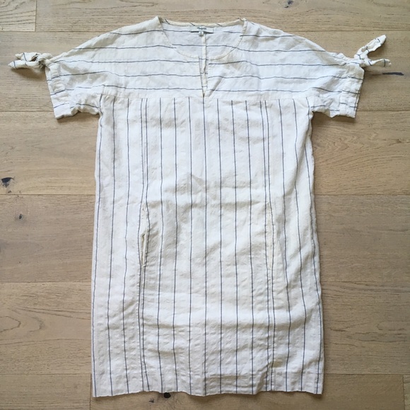 Madewell Tie Sleeve Dress in Stripe - Picture 3 of 3