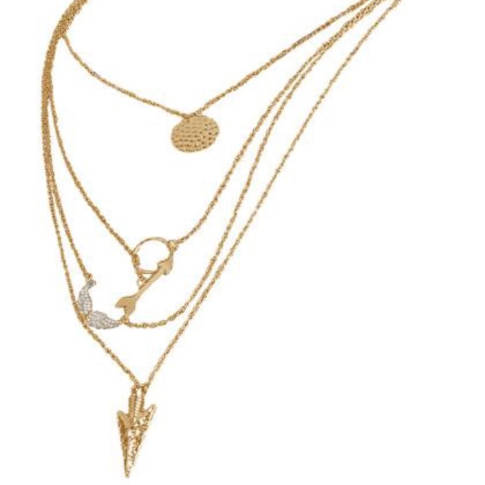 Four Chain Gold Necklace