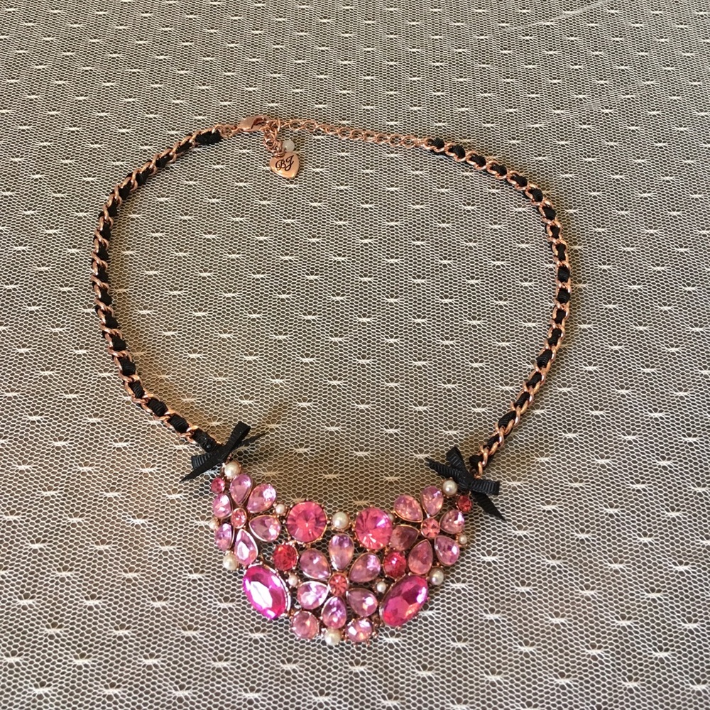 Pink Betsey Johnson Necklace