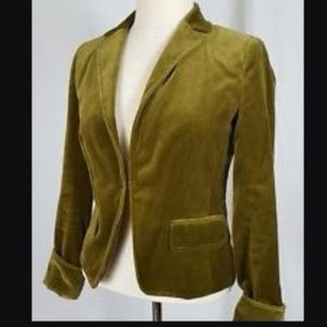 J. Crew Velvet Blazer (Green/Gold)