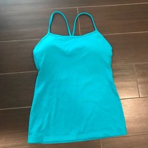 Lululemon Power Y Tank Luon Aqua Blue