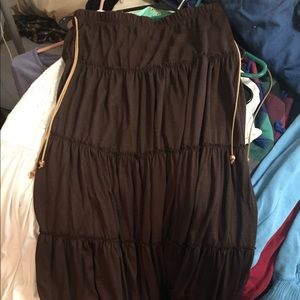 Brown maxi skirt
