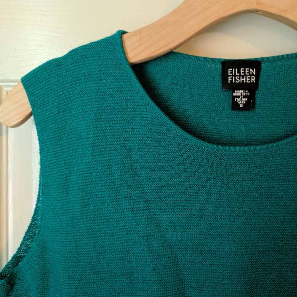 Eileen Fisher Turqoise Wool Tank Size S