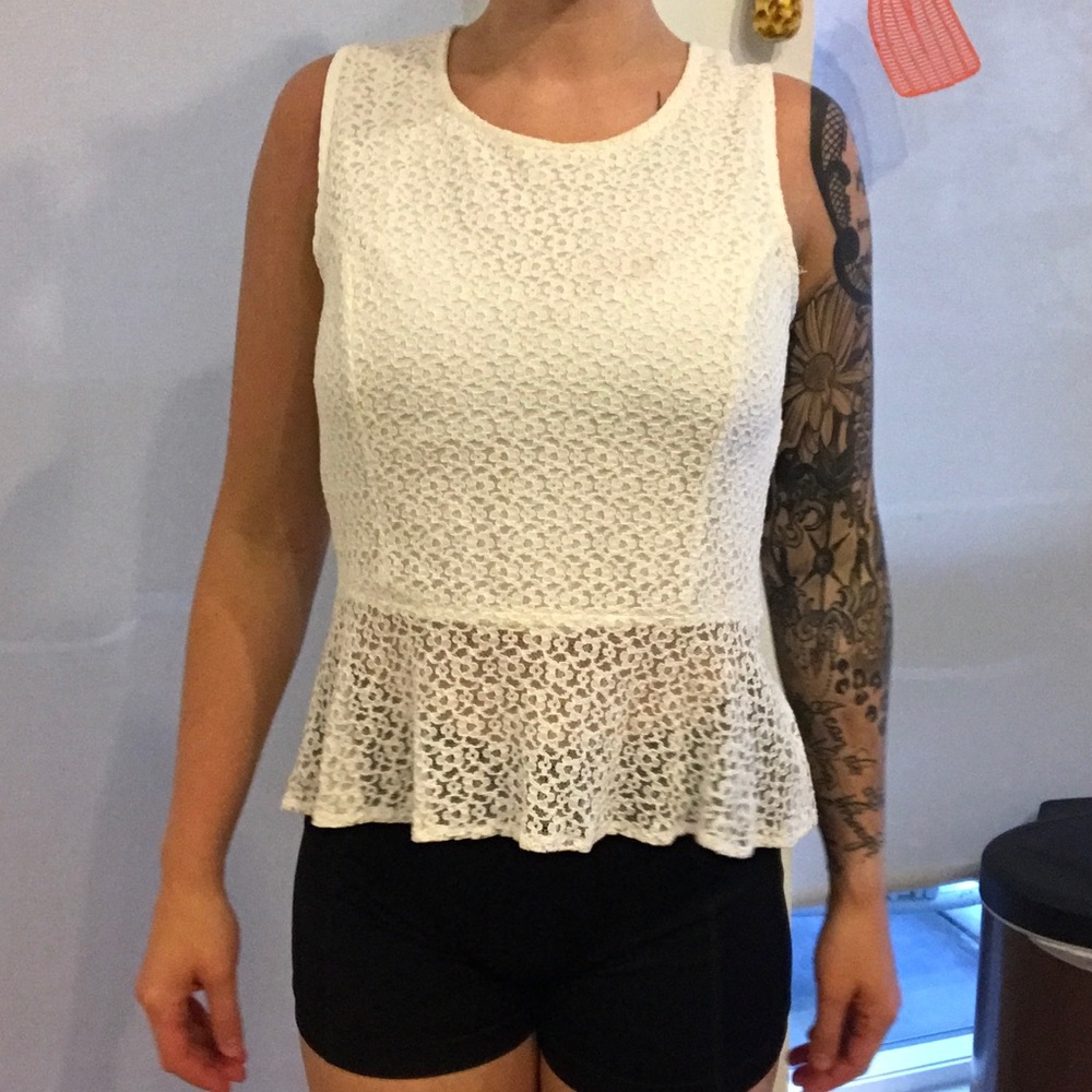 Peplum lace top
