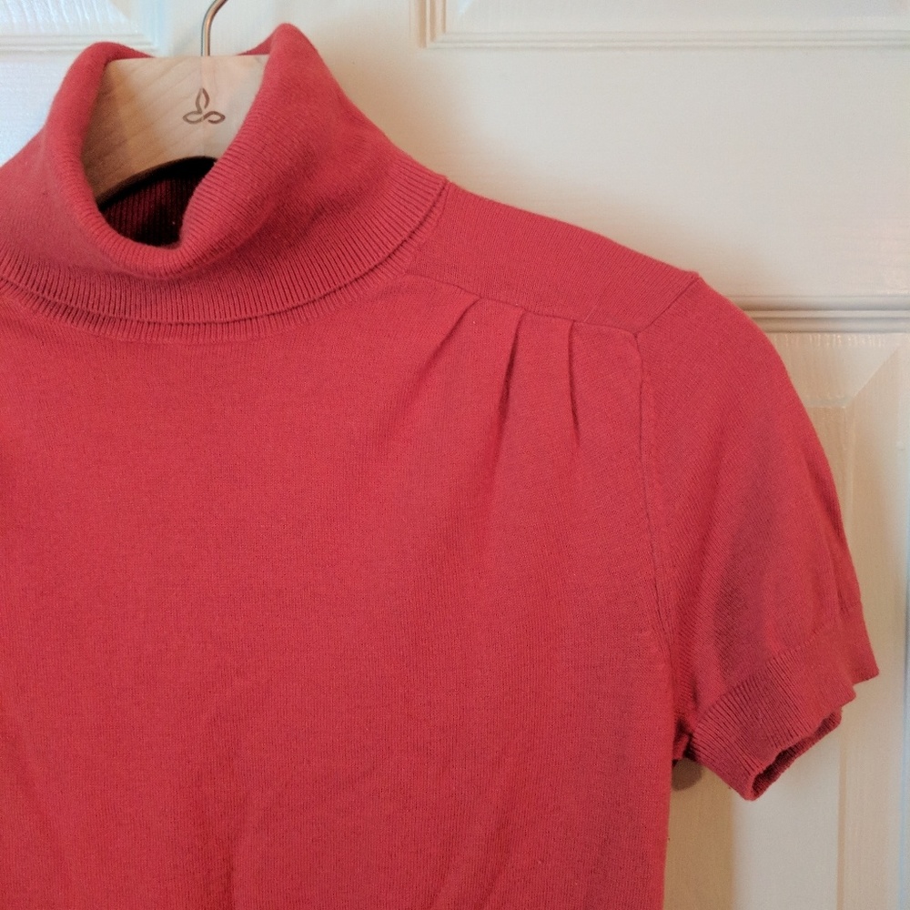 Banana Republic Coral/Red Turtle Neck Size S