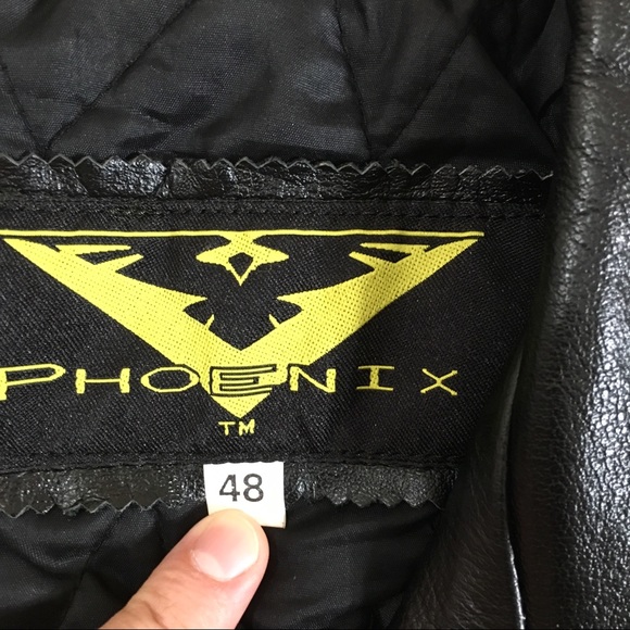 Leather BIKER Jacket MOTORCYCLE Coat ROCKABILLY 48 - Picture 3 of 5