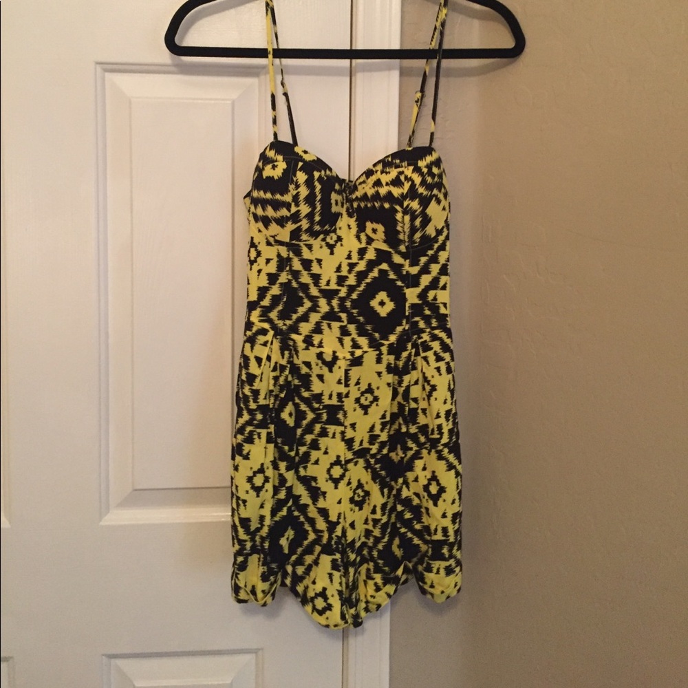 Black and Yellow Romper by Material Girl