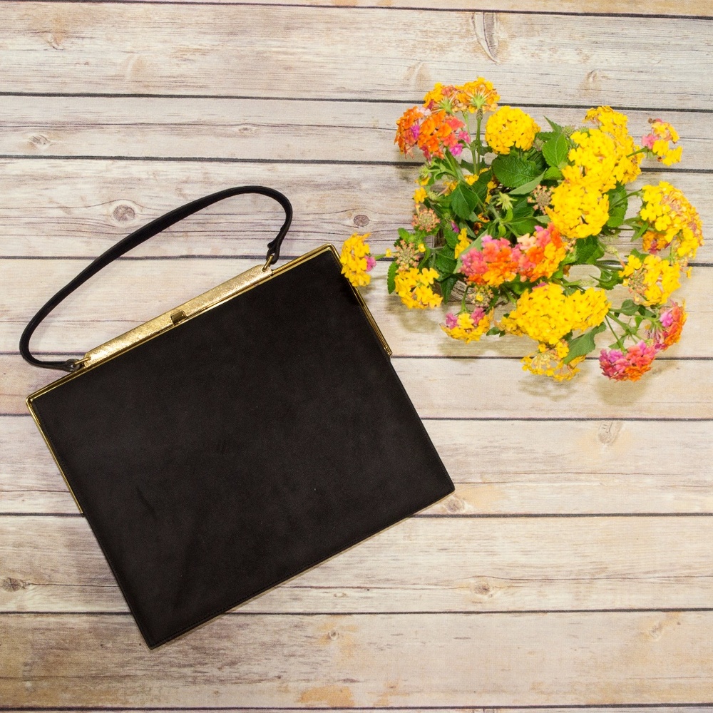 Vintage '50s Suede Handbag by Nicholas Reich