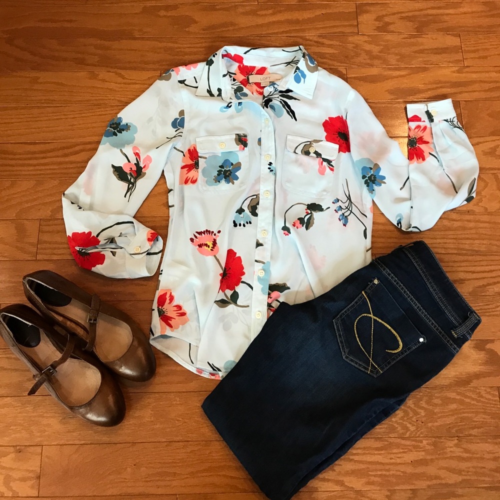 Loft Button Down Utility Shirt