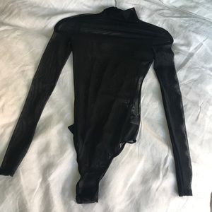 NWT mesh turtleneck bodysuit