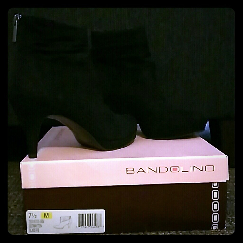 Size 7.5 black booties.