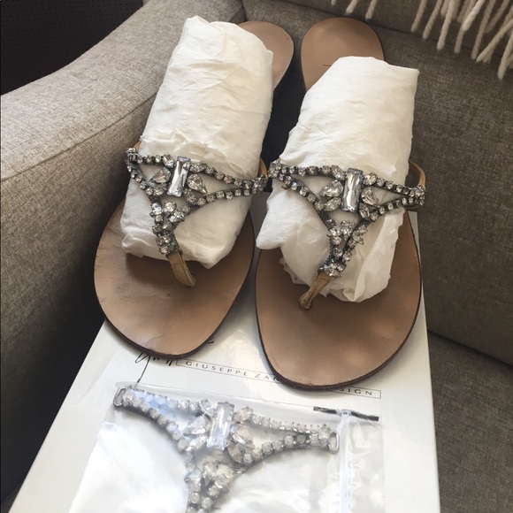 swarovski sandals flats
