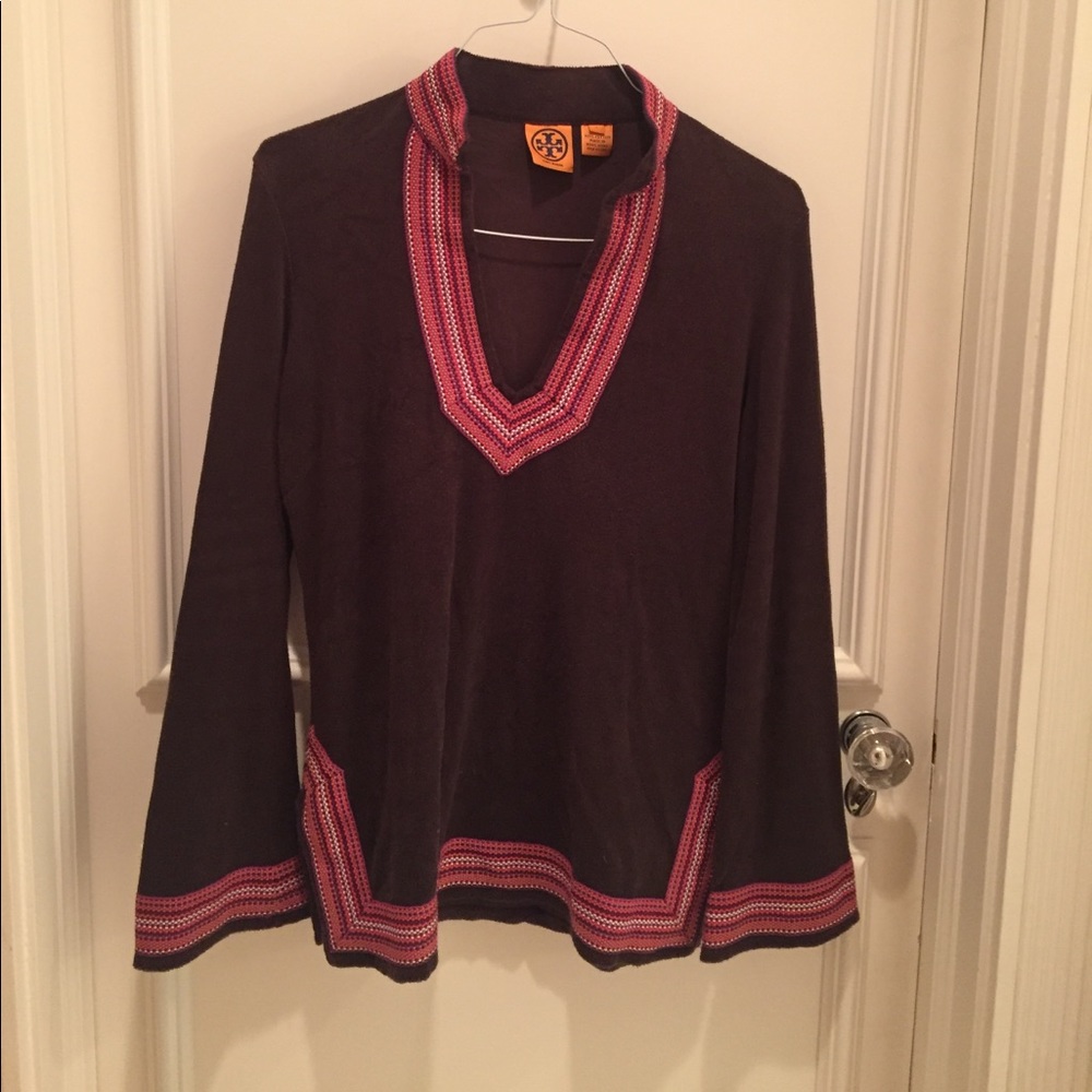 Tory Burch Terrycloth Tunic with Bell Sleeves