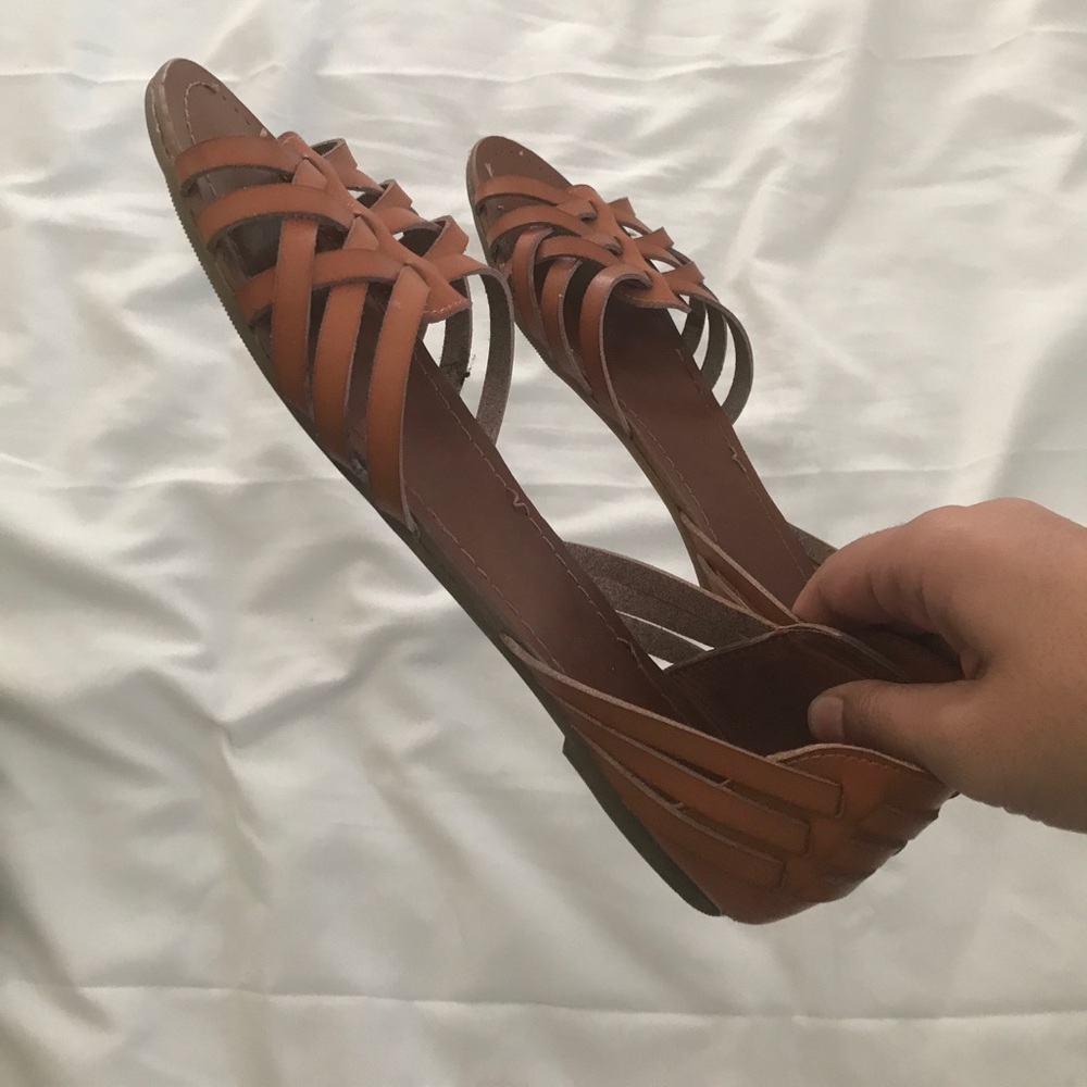 Huarache open toe flats