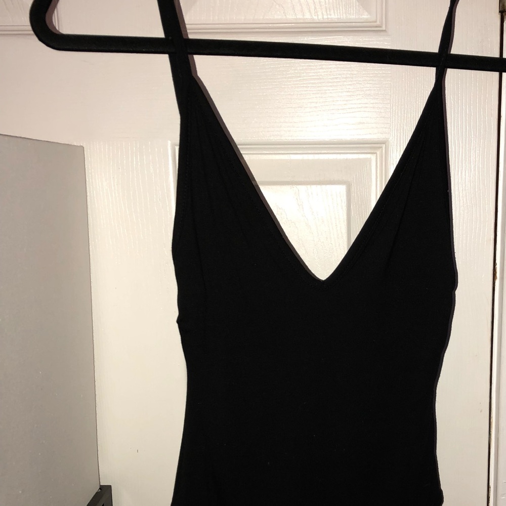 Black tank top bodysuit