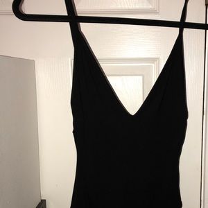 Black tank top bodysuit