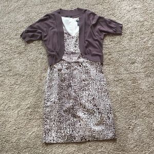 Ann Taylor Dress & Matching Sweater