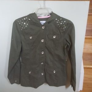 JUSTICE ARMY GREEN GIRL'S  JACKET NWT