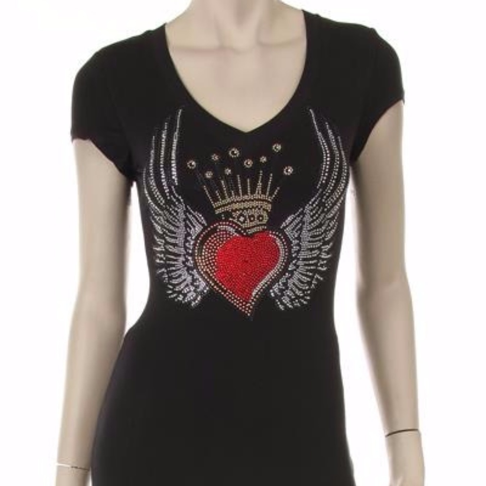 Let Your Heart Have Wings Tee With BLING!