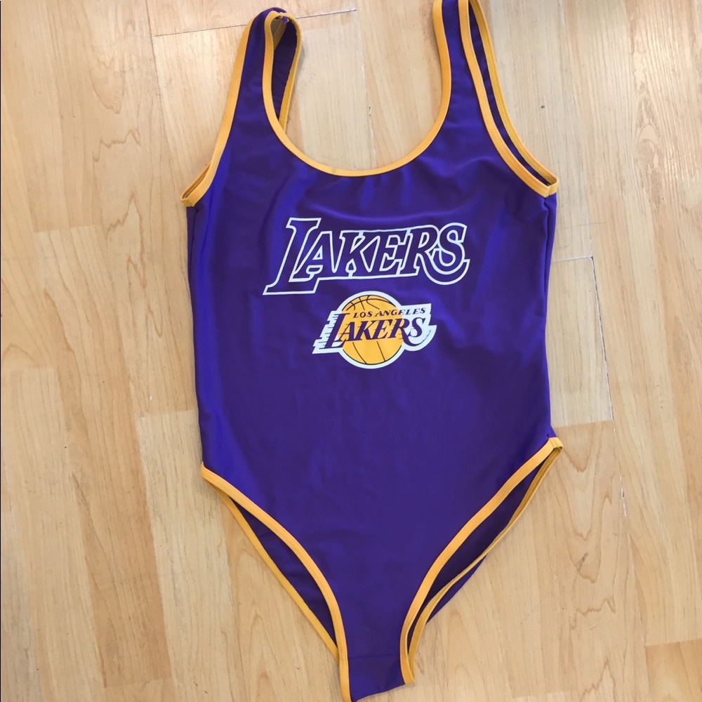 Lakers NBA One Piece Body Suit Purple & Yellow