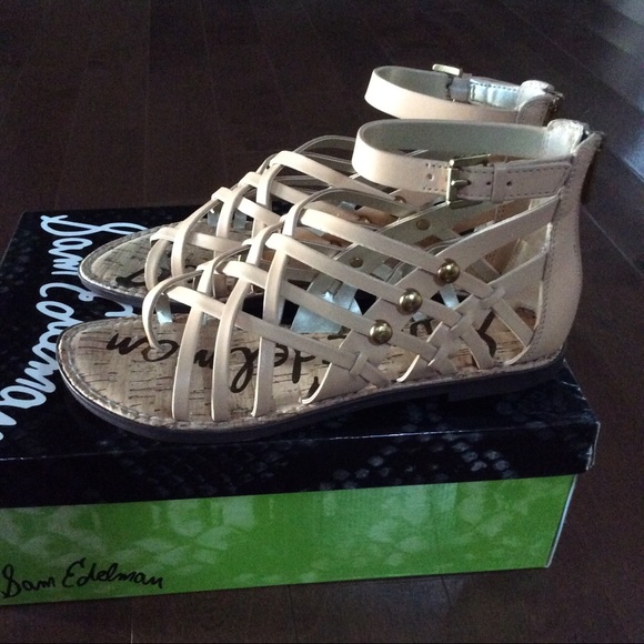 BNWOB Sam Edelman Beige Gardener Caged Sandal - Picture 6 of 7