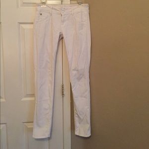 White Hudson Straightlegged Jeans