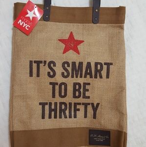 MACY'S VINTAGE THRIFTY TOTE SHOPPING BAG