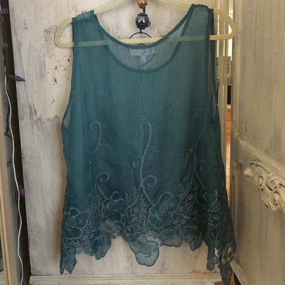 Pretty Angel silk blend sheer shell - Picture 4 of 5