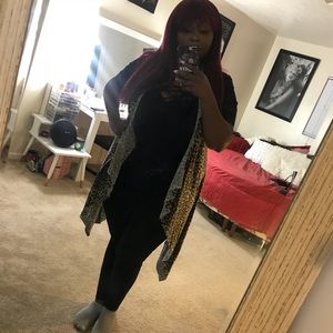 Leopard print duster