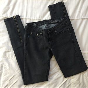 Hurley ankle zip legging jeans