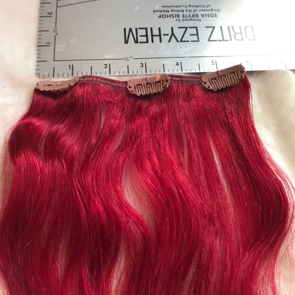 Remy 100% human red hair extensions Design Lengths - Picture 2 of 8