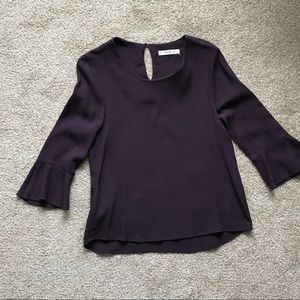 Mango bell sleeve top