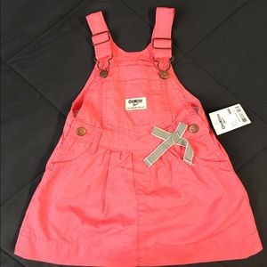 Baby Girls Twill Jumper Coral
