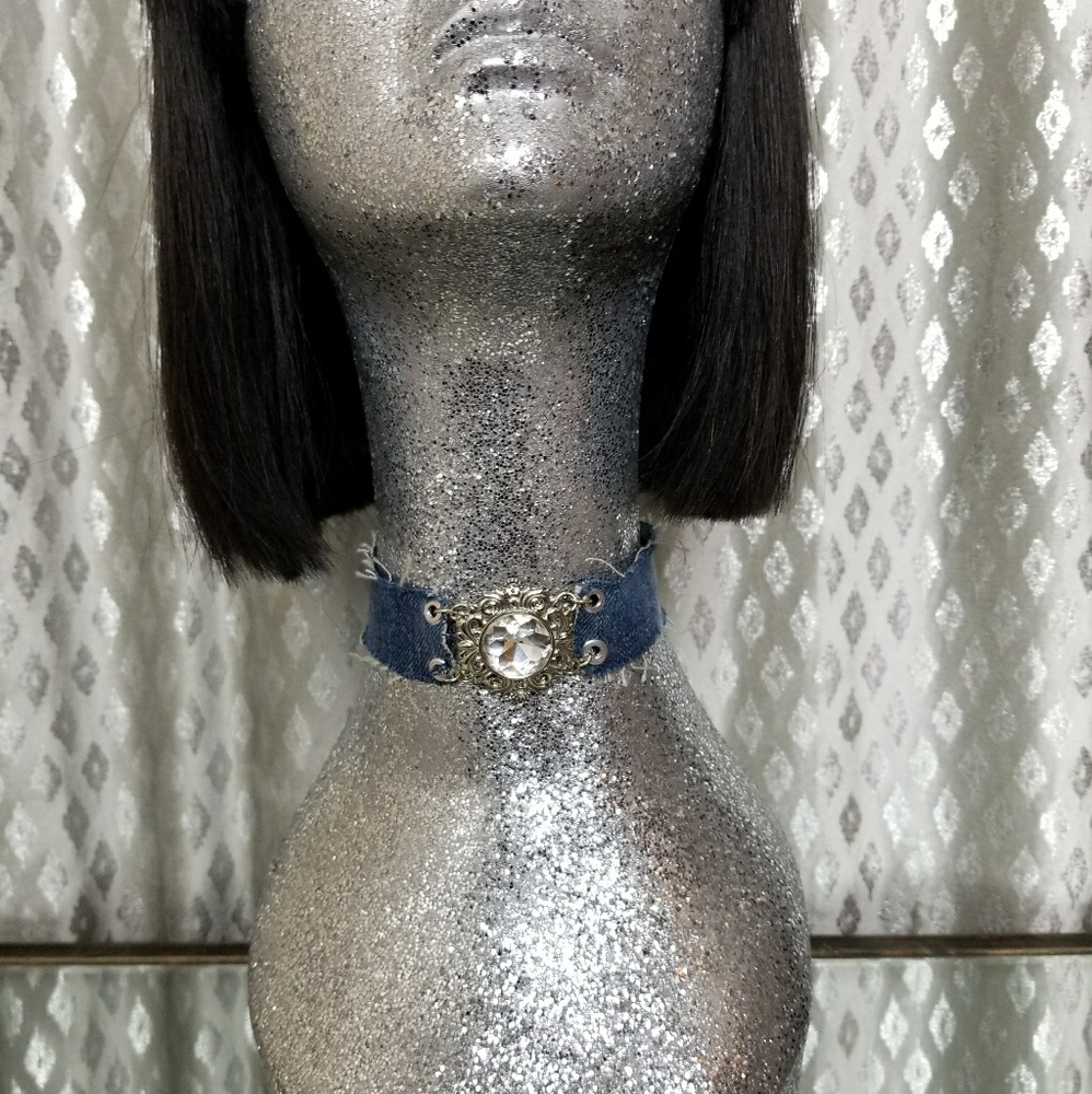 Denim Choker - Picture 2 of 3