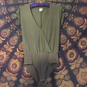 Deep v body suit