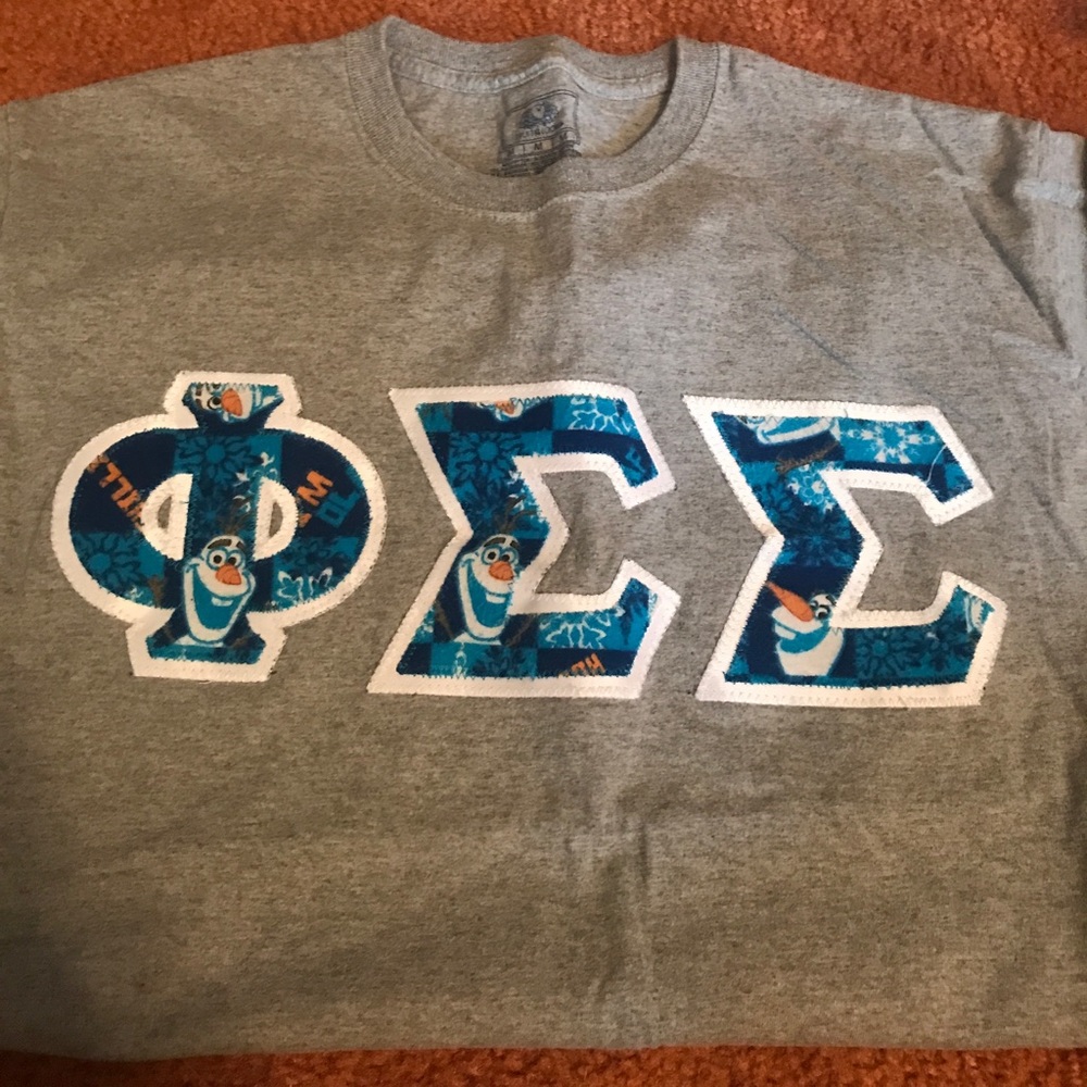 Phi sigma sigma shirt- OLAF size medium