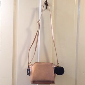 Rose Gold Metallic Crossbody Bag