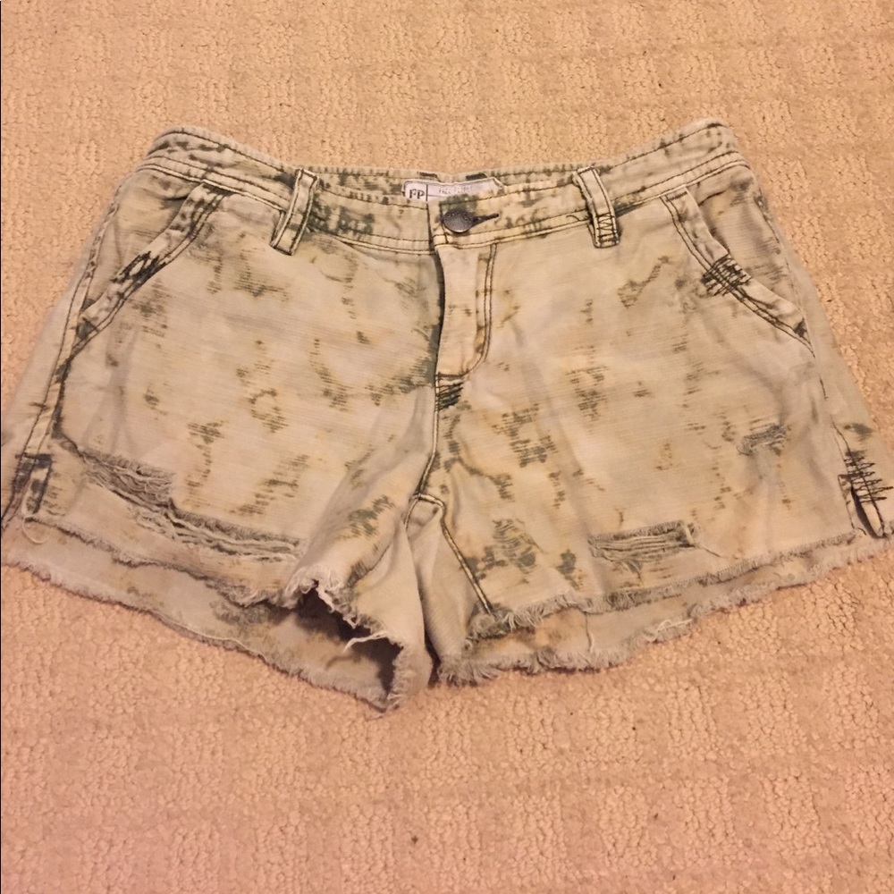 Free People acid washed shorts