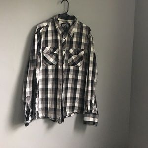 Men's black & white checkers shirt