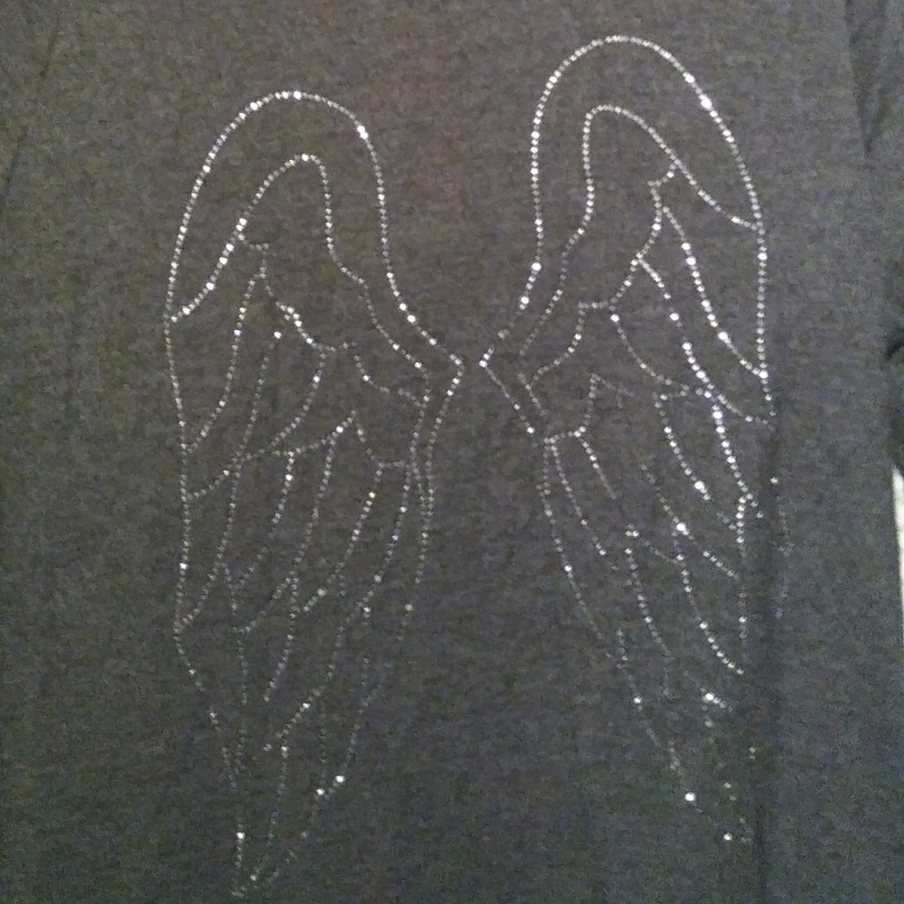Victoria secret pink gray angel wings zip up