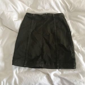 Free people modern femme army green skirt