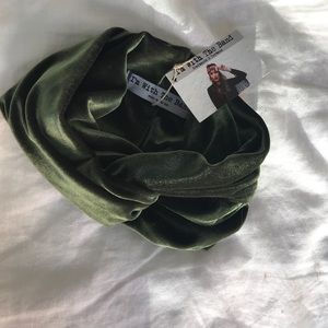 Green velvet turban