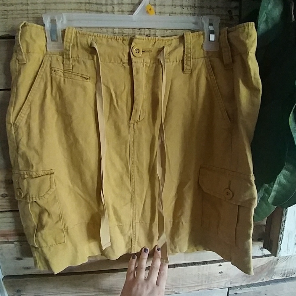 Anthropologie Paper Boy mini skirt mustard