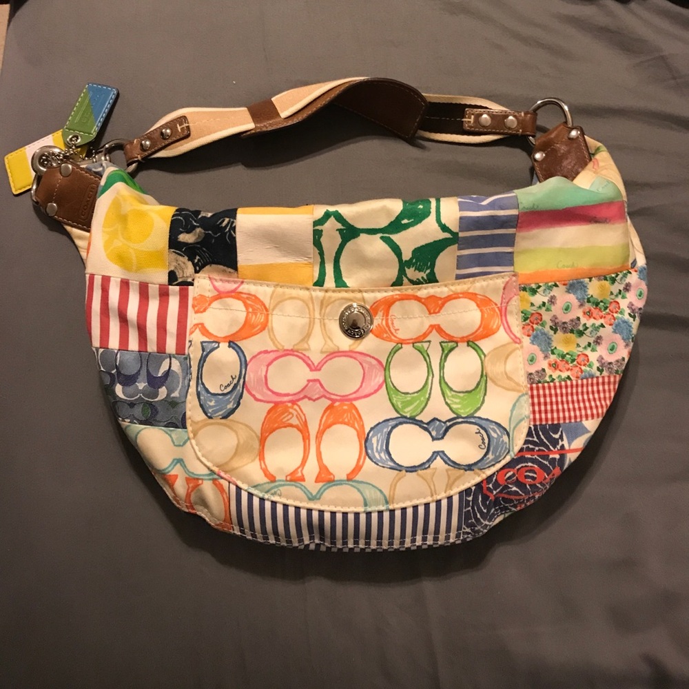 Coach patchwork hobo bag